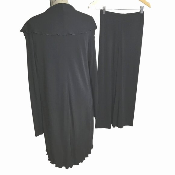 ZENOBIA Black Soft Stretch Jersey Knit Set S Canada Elevated Everyday Minimalist - Picture 4 of 13